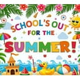 thumbnail image 4 of Cartoon Summer Holiday Banner Tropical Vacation School's Out for Kids Beach Party, 4 of 6