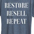 thumbnail image 3 of Instant Message - Restore Resell Repeat  - Women's Short Sleeve Graphic T-Shirt, 3 of 6