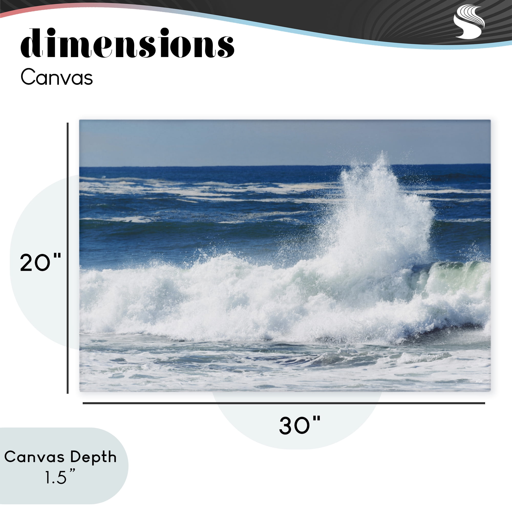 Stupell Industries Crashing Waves Splash Canvas Wall Art, design by JLM Photographs