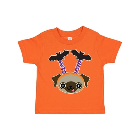 

Inktastic Halloween Kawaii Pug Brown Gift Toddler Boy or Toddler Girl T-Shirt