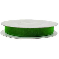 Sheer Organza Ribbon, 3/8-inch, 25-yard, Emerald Green