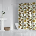 thumbnail image 2 of Sunflower Wildflower Boho Shower Curtain 72x72 for Bathroom, Yellow Floral Bee Butterfly Pattern, Quick-Dry Rustic Polyester with Hooks, Country Farmhouse Vintage Style, 2 of 5
