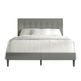 thumbnail image 2 of Castle Place Classic Linen Upholstered Queen Platform Bed, Light Grey, 2 of 8