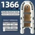 thumbnail image 3 of Bezliving 10.5ft Inflatable Dinghy Boat, 1200 lbs Capacity, Fishing Rafting Transom Sport Tender, Inflatable Pontoon Boat for Adults, EVA Foam Floor, 2 Aluminum Seats, 6 Handles, 2 Paddle Holders, 3 of 8