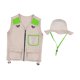 thumbnail image 2 of Chaleco explorador para niños, regalo de cumpleaños, equipo de camping, disfraz educativo para acampar, chaleco cargo para niños y niñas, sombrero Verde, 2 of 10