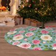 thumbnail image 6 of Picia Rose Flowers Print Christmas Tree Skirt , Christmas Tree Skirt Ornaments for Merry Christmas Holiday Party Decorations Indoor Outdoor-30", 6 of 7