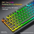 thumbnail image 3 of Gaming Teclado KeyCaps KeyCaps Universal Fit PBT Teclado KeyPad Caps con el extractor Reemplazo de piezas Accesorios para computadora Blanco 117 Paquetes Eigraketly EL005766-02B, 3 of 7
