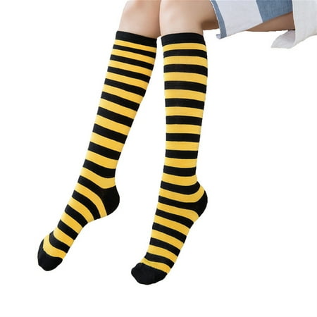 

Wrea Thigh High Socks Matching Easily Special Random Collocation Elasticity Unique Flexible Fad Appearance High Thigh Stockings