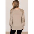 thumbnail image 3 of Women's Flaxen Sequin Patched Long Sleeve Top, 3 of 5