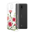 thumbnail image 2 of FINCIBO Soft TPU Clear Case Slim Protective Cover for Nokia 3.1 A / Nokia 3.1 C 5.45" 2019, Carnations Flowers, 2 of 3