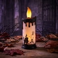 thumbnail image 4 of Cififendec Halloween Flameless LED Candle, 9.05"×3.54", Drip Haunted Silhouette Electronic Candles for Fireplace Mantle Decor Placement Scheme, 4 of 7
