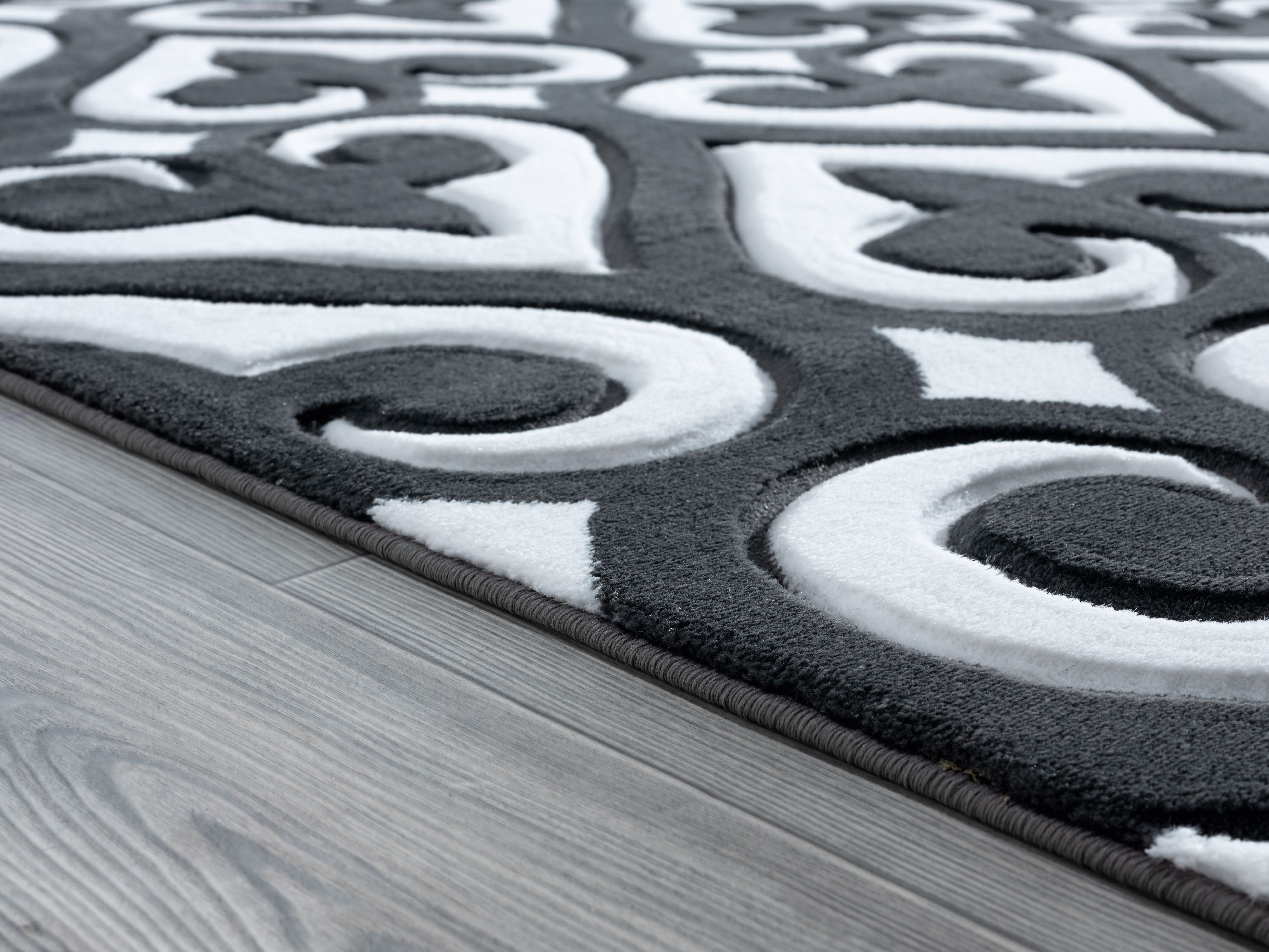 United Weavers Drachma Benachi Modern Geometric Runner Rug, Grey, 2'7" x 7'4"