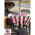 thumbnail image 5 of Outdoor Tablecloth with Umbrella Hole for Patio/Picnic/Party/Camping, Love Heart Independence Day Waterproof Table Cloth Square Cover Washable, 4th of July Stars Red Blue (60"x 60"), 5 of 9