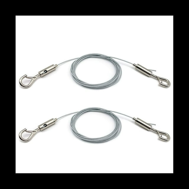 2 Pack Fil de Suspension Réglable pour Photos Supports Lourds 50 Lbs, Fil de Corde en Acier Inoxydable, pour Miroir Suspendu