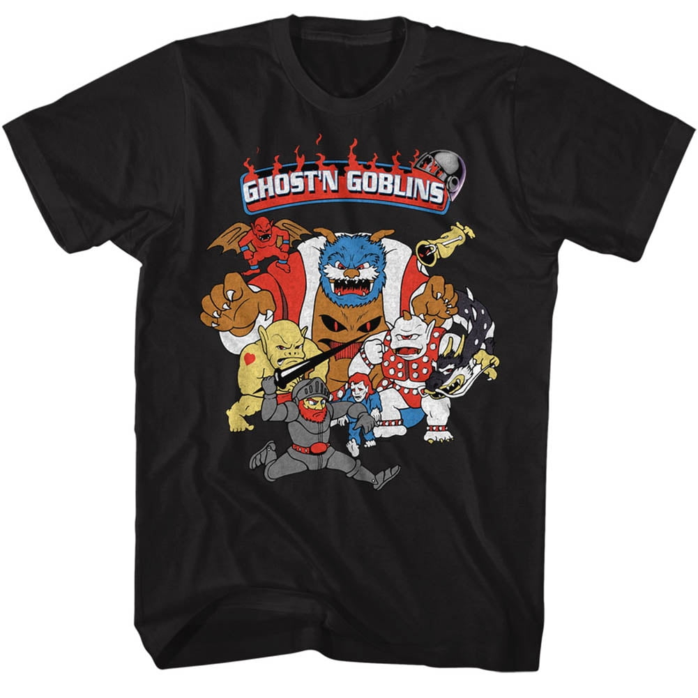 Ghosts N Goblins T-Shirt Adulte Noir Video Arcade Game Goblins