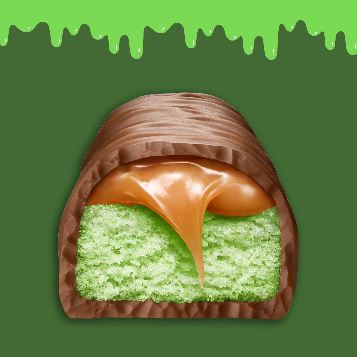 Twix Caramel Ghoulish Green Halloween Candy Bars, Share Size - 3.02 oz