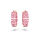 thumbnail image 2 of Pendientes de aro Swarovski Matrix con cristales rosas en oro rosa, 2 of 4