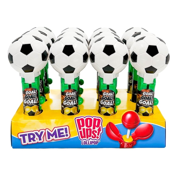Soccer Ball Lollipop Holder Case, 12 Count, Includes Lollipops