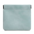 thumbnail image 1 of Earphone Pouch Solid Color Faux Leather Small Coin Pouch Snap Pouch for Earbuds, 1 of 10