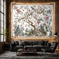 thumbnail image 6 of Flowering Tree in an Ornate Garden, Romantic Vintage for Nature Lovers, Botanical Home Decor, Housewarming Gift, Tapestry Wall Hanging for Bedroom and Living Room, 6 of 7