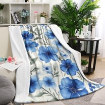 Pioneer Flower Blanket,Comfortable Soft Flannel Throw Blanket,All Season,Warm Lightweight Blankets for Sofa Bed Couch Living Room Chair,40"x50"(100x130cm)