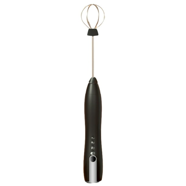 Whipper Leche Handheld Frother Electric Acero Inoxidable USB Recargable 3 Velocidades Mini Ajustables 14000 Rpm 1500 MAh Con Cabezas Tipo C/2/soporte para Leche/capuchino/chocolate Caliente