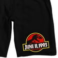 thumbnail image 2 of Jurassic Park June 11, 1995 Men's Black Sleep Pajama Shorts-Medium, 2 of 7