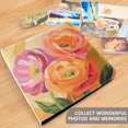 thumbnail image 4 of FORMRS 3 Ring Photo Album 4"x6" Self Adhesive Large Capacity PU Leather Cover, Pink Abstract Floral, 4 of 8