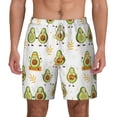 thumbnail image 2 of Picia Lovely Avocado pattern Mens Swim Trunks with Compression Liner Stretch Beach Shorts Quick Dry with Zipper Pockets No-Chafing Board Shorts-X-Large, 2 of 9