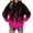 Hot Pink, variant on Hooded Sweater for Men And Women with Flame Print and Pocket, Casual Pullover Top for Fall And Winter in Crinkle Texture Polyester