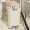 thumbnail image 3 of Wastebasket, Trash Can Convenient Lid  for Bathroom, 3 of 7