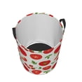 thumbnail image 3 of Goofa Fresh Red Tomato Printed Circular Hamper,Laundry Basket with Handles,Storage Baskets Foldable,Large Capacity Laundry Hamper-Small, 3 of 8