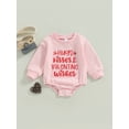 thumbnail image 2 of Bagilaanoe Newborn Baby Girl Valentine's Day Rompers Letter Heart Print Long Sleeve Bodysuits 3M 6M 12M 18M Infant Casual One Piece Short Jumpsuit, 2 of 8