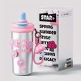 1 20.96 oz pack of cute cartoon flower and doll decorated water bottle
