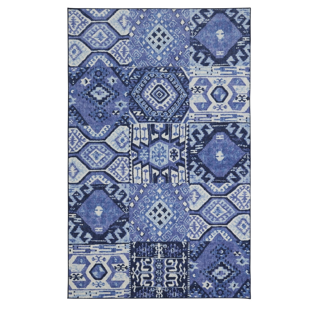 Mohawk Prismatic Area Rugs Z0114 A405 Contemporary Navy / Cornflower