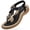 Black, variant on Littleplum Womens Elegant Rhinestone Sandals Comfortable Arch Support Summer Breathable Sanadals for Women,Black,Size 6