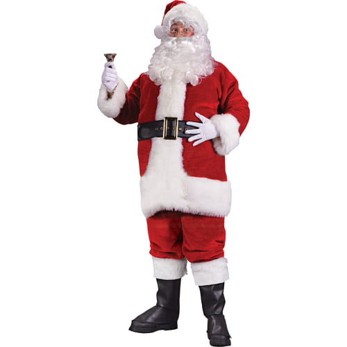 Childrens Deluxe Santa Suit 9pc Christmas Child Santa Claus Kids Halloween Costume Cosplay 