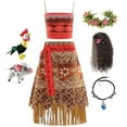 thumbnail image 2 of Moana Dress Cosplay Costume Oceania Girls Hula Skirt Costume Wig Dress Necklace(free Shipping), 2 of 2