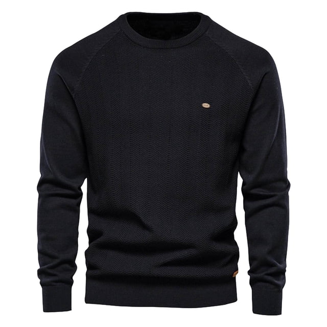 CEHVOM Men's O-neck Sweater Soft Casual Sweaters For Men Classic Pullover Sweaters With Ribbing Edge