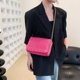 thumbnail image 4 of Adecuado para citas diarias y desplazamientos, bolso cuadrado pequeño de moda, bolso de hombro de cuero artificial, rosa, 4 of 5