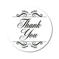 thumbnail image 1 of Darling Souvenir Round 1.6 Inches Swirl Border Thank You White Stickers Non Customized Gift-45 Pcs, 1 of 4