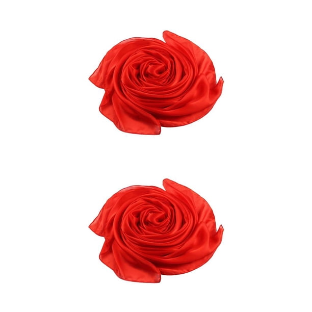 Sonducket Bufanda de mujer Estilo simple Sun Block Chal de playa Pañuelo elegante Pañuelo hermoso Color sólido Niñas Bufandas para exteriores Rojo 2Conjunto