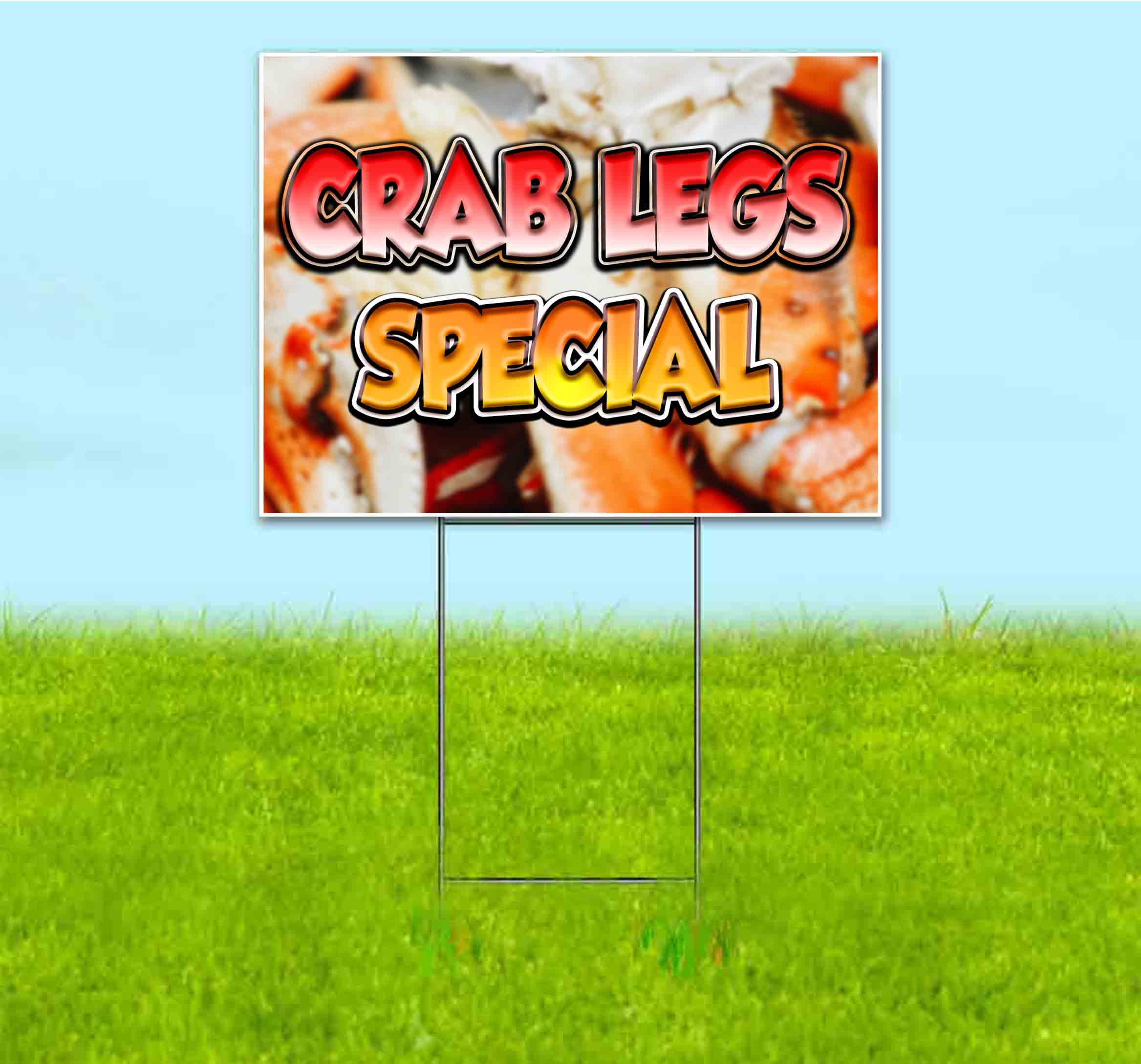 Crap Legs Special (18" x 24") Yard Sign, Includes Metal Step Stake