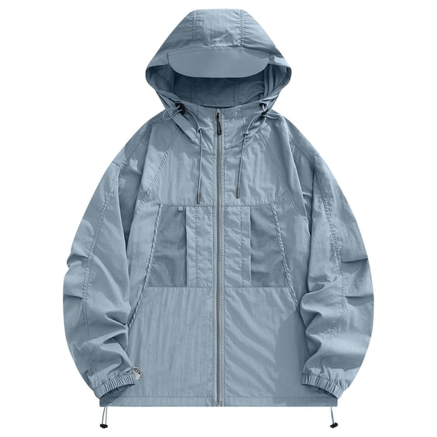 Chaquetas y abrigos casuales con capucha de manga larga para mujer, transpirables, impermeables, con protección solar, para exteriores