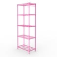 thumbnail image 5 of Ktaxon 5 Tier Layer 59"x21"x11.5" Storage Rack, Wire Shelving Adjustable Steel Storage Rack Organizer Kitchen, Barbie Pink, 5 of 21