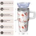 thumbnail image 3 of Flamingo Lover Tumbler with Handle 20OZ Stainless Steel Cup Perfect Gifts for Women Suitable for Birthday Christmas Holidays Office Work Travel, 3 of 6