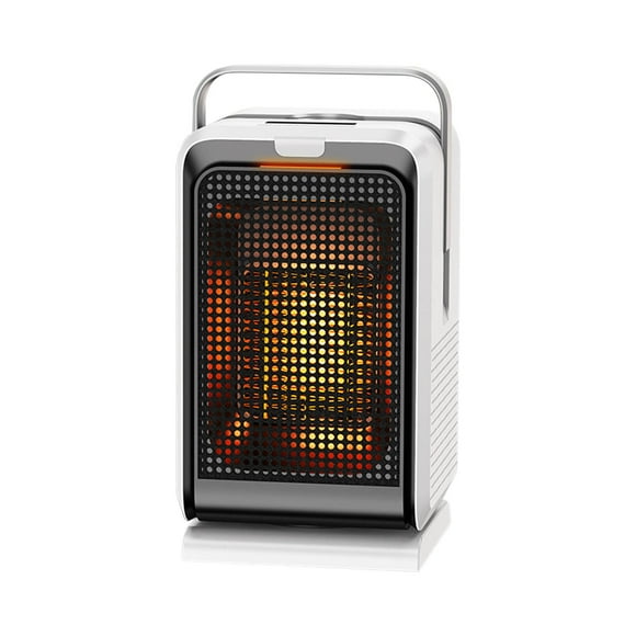 RKSTN US Standard Household Small Timer Desktop Remote Control Warm Air Fan White - Remote Control Version