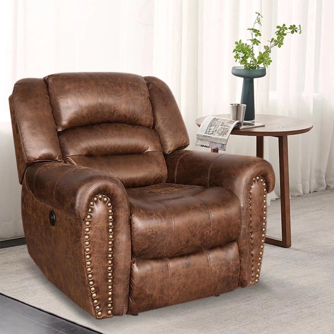 Bonzy Home Electric Recliner Chair With Breathable Bonded Leather