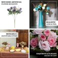 thumbnail image 4 of Efavormart 4 Bushes | 12" Dusty Rose Real Touch Artificial Silk Rose Bridal Bouquet, Faux Flowers, 4 of 10