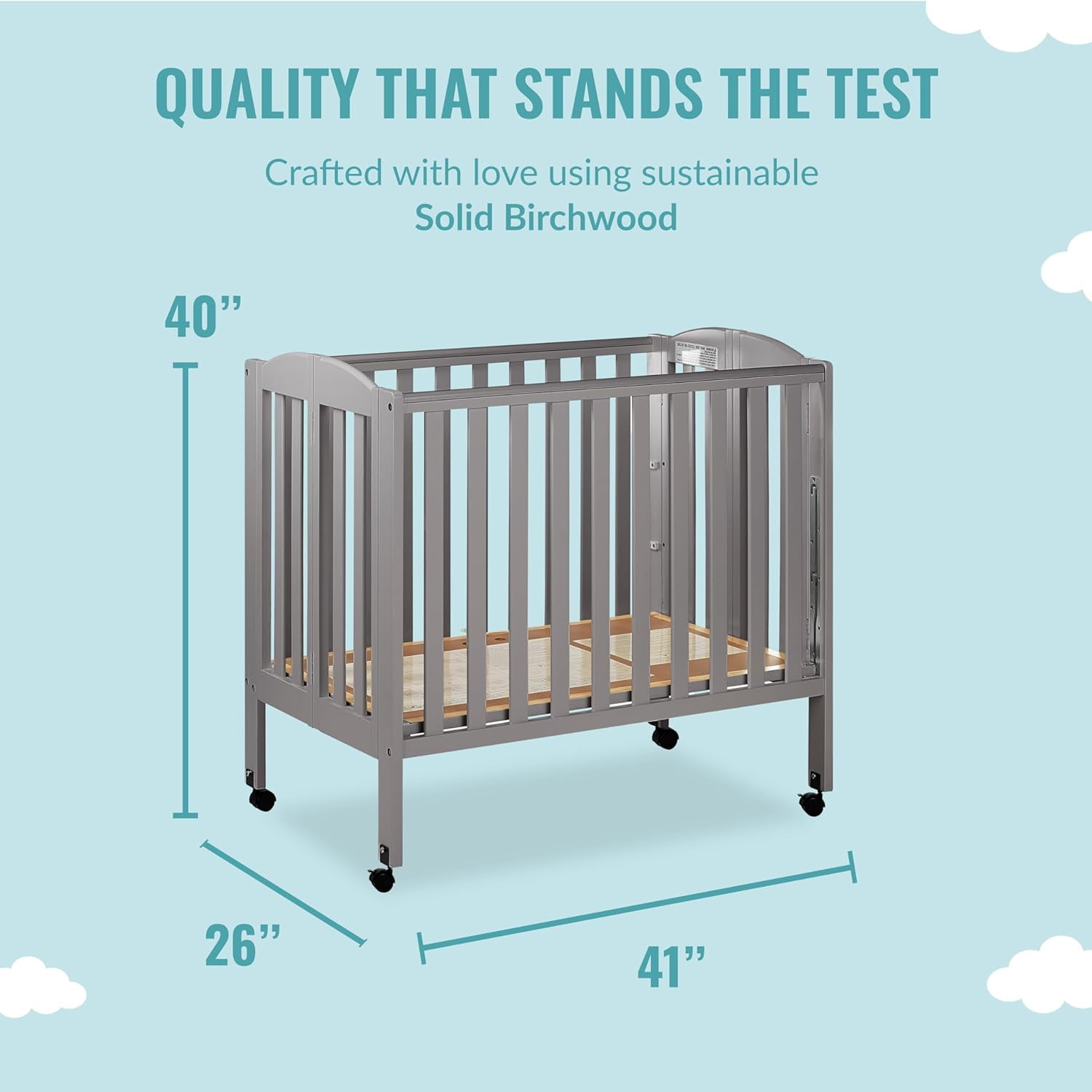 Portable crib size sales